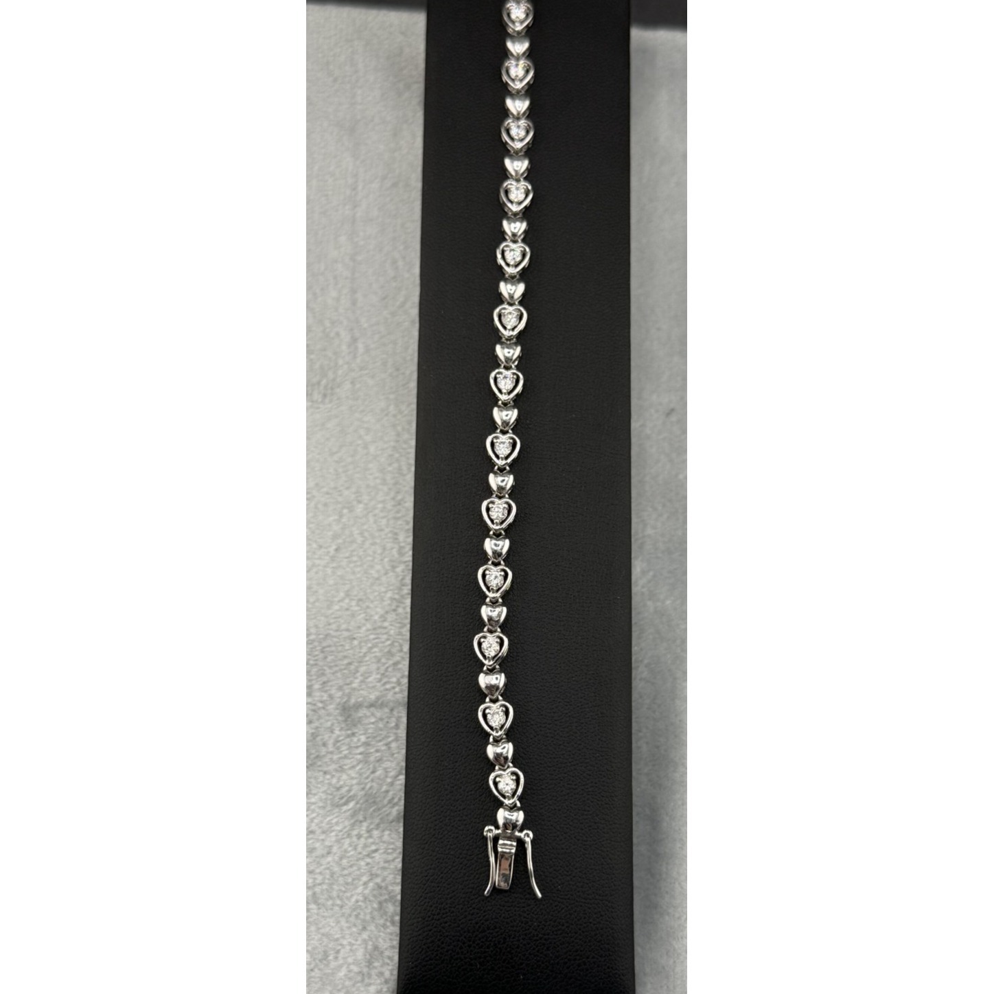 Vintage Ati Tennis Bracelet Sterling Silver Tone 7